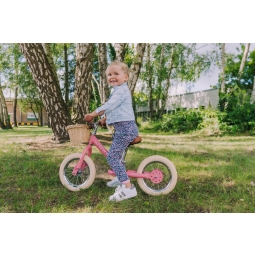Pierwszy rower biegowy balansujący dziecięcy różowy dla dzieci Trybike