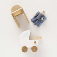Zestaw z niemowlakiem mebelki do domku dla lalek Le Toy Van