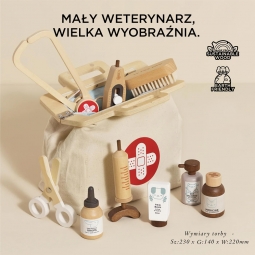 Drewniany zestaw lekarza weterynarza, zabawka dla dzieci, Le Toy Van
