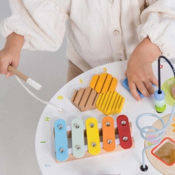 Drewniany stolik edukacyjny sensoryczna zabawka dla dzieci, stół Le Toy Van