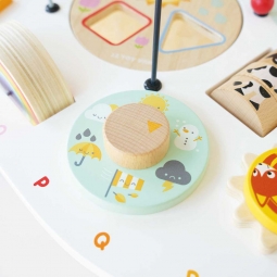 Drewniany stolik edukacyjny sensoryczna zabawka dla dzieci, stół Le Toy Van