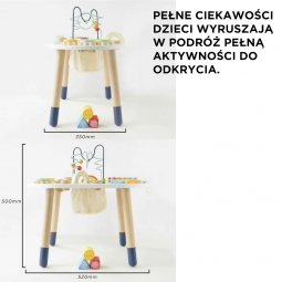 Drewniany stolik edukacyjny sensoryczna zabawka dla dzieci, stół Le Toy Van