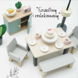 Drewniane mebelki do domku dla lalek jadalnia Daisylane, zestaw, Le Toy Van