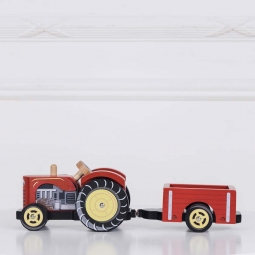 Drewniany traktor Czerwony Bertiego Le Toy Van