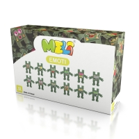 MELI EMOTKI ŻOŁNIERZ 50204 WAFLE KLOCKI 12 szt