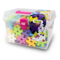 MELI MAXI TRAVEL BOX PINK 50415 WAFLE KLOCKI 110 elementów