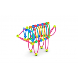 MELI NEON 50608 300 el KLOCKI KONSTRUKCYJNE STIK PATYCZKI