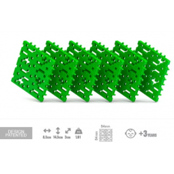 MELI BASIC PODSTAWA 50083 WAFLE KLOCKI 6 elementów zielony