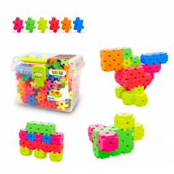 MELI BASIC NEON BOX TRAVEL 50090 WAFLE KLOCKI 250 elementów
