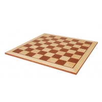 Deska szachowa nr 6 z jasnym brzegiem (bez opisu) mahoń/jawor (intarsja)