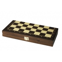 Drewniana kasetka szachowa z wkładką (35 x 35 cm), pole 35 x 35 mm