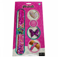 BRANSOLETKA CEKINOWA Z DODATKAMI GIRABRILLA RÓŻOWA / MORELOWA