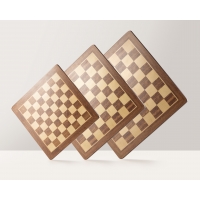 Deska szachowa nr 5 (bez opisu) paduk/klon (intarsja) - okrągłe rogi