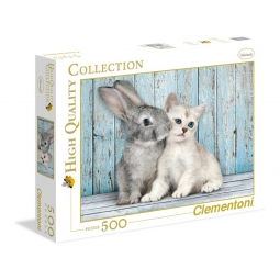 CLEMENTONI PUZZLE 500 EL HIGH QUALITY COLLECTION KOTEK I KRÓLICZEK 35004