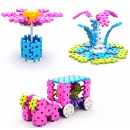 MELI BASIC CONSTRUCTOR PINK BOX TRAVEL 50080 WAFLE KLOCKI 250 elementów