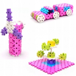 MELI BASIC CONSTRUCTOR PINK BOX TRAVEL 50080 WAFLE KLOCKI 250 elementów