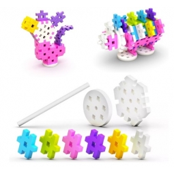 MELI MAXI PINK CONSTRUCTOR 50423 WAFLE KLOCKI 70 elementów