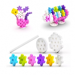 MELI MAXI PINK CONSTRUCTOR 50425 WAFLE KLOCKI 220 elementów