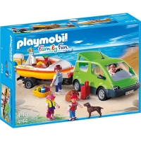 PLAYMOBIL 4144 SAMOCHÓD RODZINNY VAN Z PRZYCZEPĄ