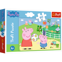 ZABAWY W GRONIE PRZYJACIÓŁ ŚWINKA PEPPA PUZZLE 60 EL TREFL 17356