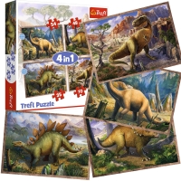 CIEKAWE DINOZAURY PUZZLE 4w1 TREFL 34383