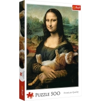 MONA LISA I KOT MRUCZEK PUZZLE 500 el. TREFL 37294