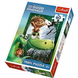 PUZZLE 60 EL DOBRY DINOZAUR JAK DOBRZE MIEĆ PRZYJACIELA! TREFL 17278