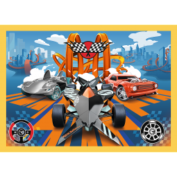 TREFL 34627 Puzzle 4w1 Pojazdy Hot Wheels