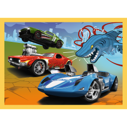 TREFL 34627 Puzzle 4w1 Pojazdy Hot Wheels