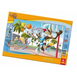 LOONEY TUNES - EDUKACYJNE PUZZLE RAMKOWE 15EL TREFL 31109