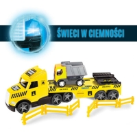 WADER 36420 MAGIC TRUCK TECHNIC LAWETA Z WYWROTKĄ - świeci w ciemnościach