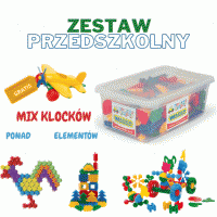 MIX KLOCKÓW ZESTAW PRZEDSZKOLNY + GRATIS