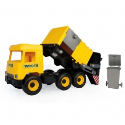 MIDDLE TRUCK ŚMIECIARKA ŻÓŁTA 43 CM , WADER 32123