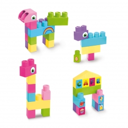 KLOCKI BIG BLOCKS PINK 26 el. + NAKLEJKI WADER 41590