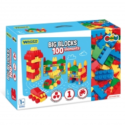 KLOCKI BIG BLOCKS 100 el. + NAKLEJKI WADER 41593